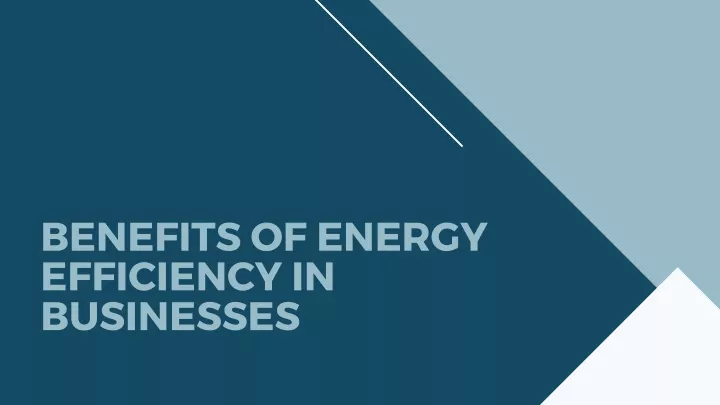 benefits of energy efficiency in businesses