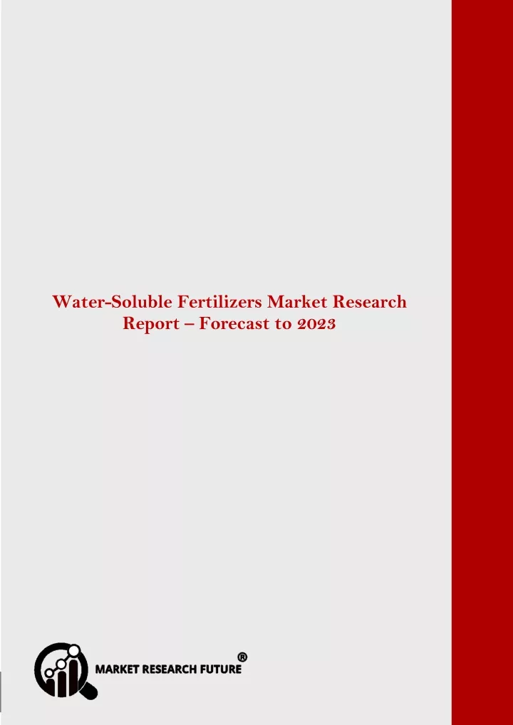 water soluble fertilizers market research report