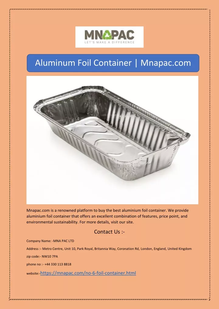 aluminum foil container mnapac com