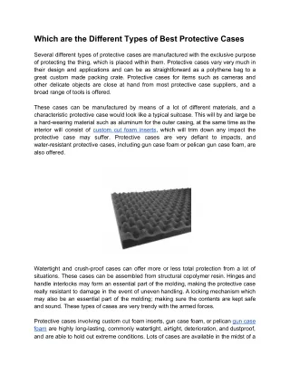 which are the different types of best protective