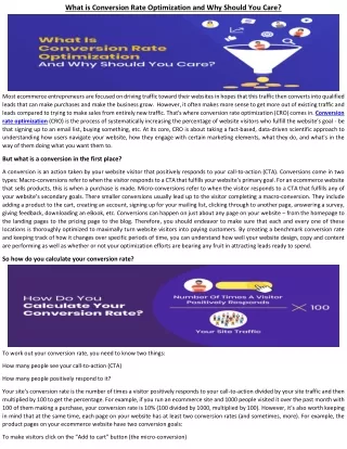what is conversion rate optimization