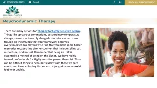there are many options for therapy for highly