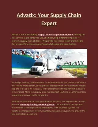 advatix your supply chain expert