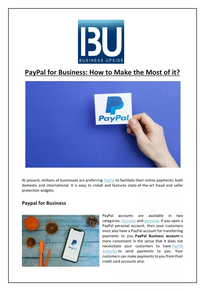 paypal for business how to make the most of it