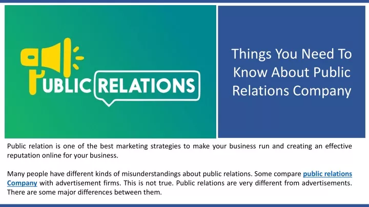 things you need to know about public relations