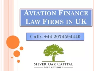 Aviation Finance Law Firms in UK