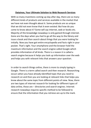 datainox your ultimate solution to web research