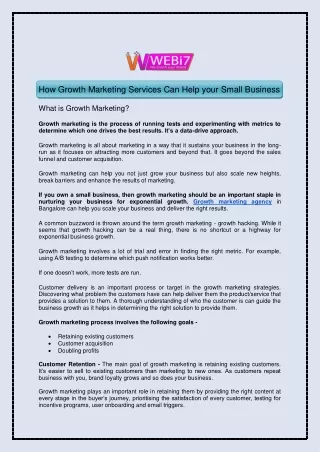 how growth marketing services can help your small
