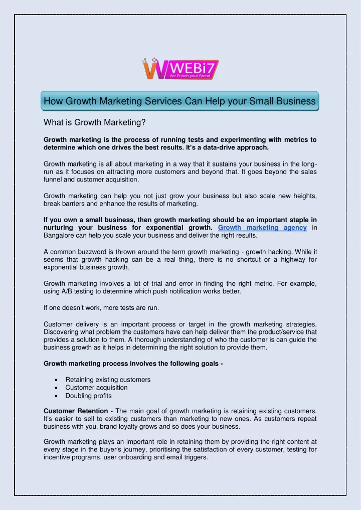 how growth marketing services can help your small