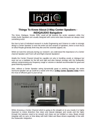 things to know about 2 way center speakers