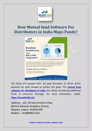 how mutual fund software for distributors
