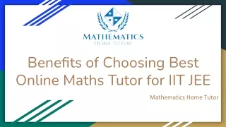 benefits of choosing best online maths tutor