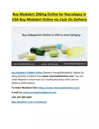 Buy Modalert 200mg Online for Narcolepsy in USA | Buy Modalert Online via Cash On Delivery