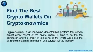 Find The Best Crypto Wallets On Cryptoknowmics