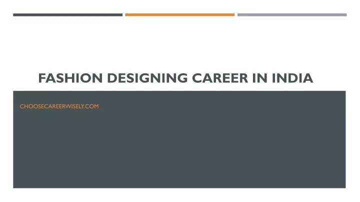fashion designing career in india