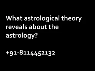What Astrological Theory Reveals About the Astrology 8114452132