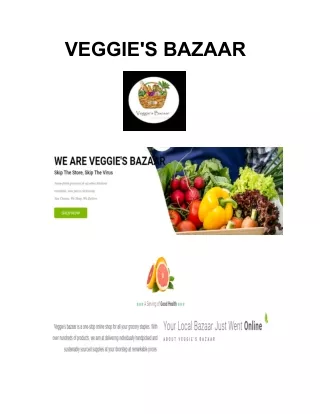Online Grocery and Staples Store in Delhi – Veggies Bazaar