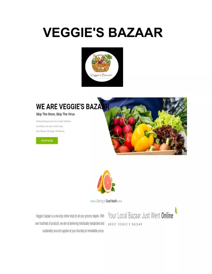 veggie s bazaar