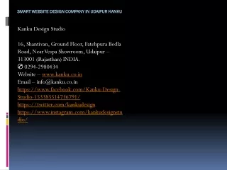 smart website design company in udaipur kanku