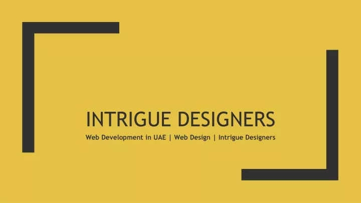intrigue designers web development