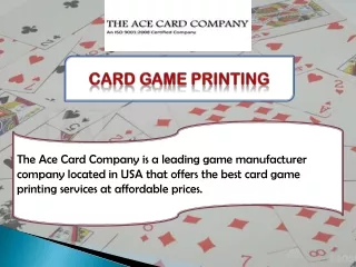 Card Game Printing