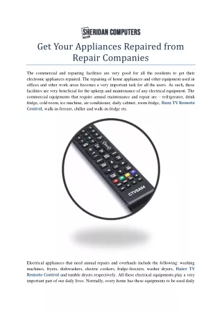 Get Your Appliances Repaired from Repair Companies