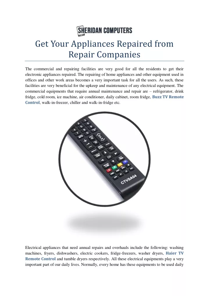 get your appliances repaired from repair companies