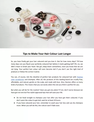 tips to make your hair colour last longer