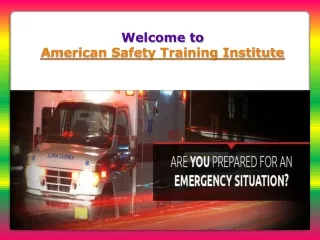 welcome to american safety training institute