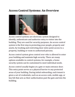 Access Control System Companies NYC | Door Access Control System Companies NYC