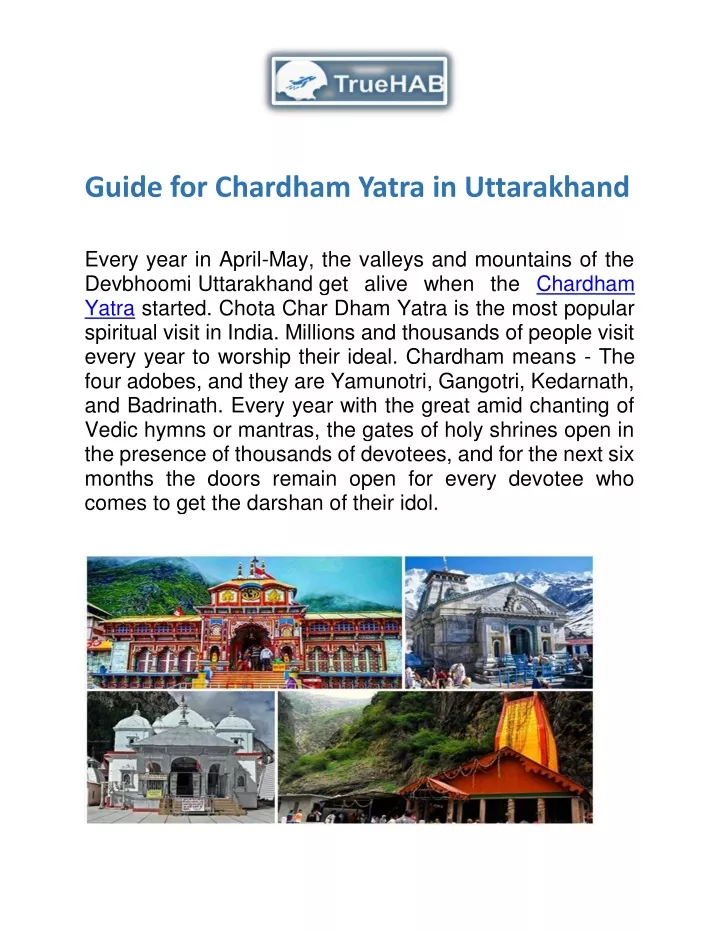 guide for chardham yatra in uttarakhand