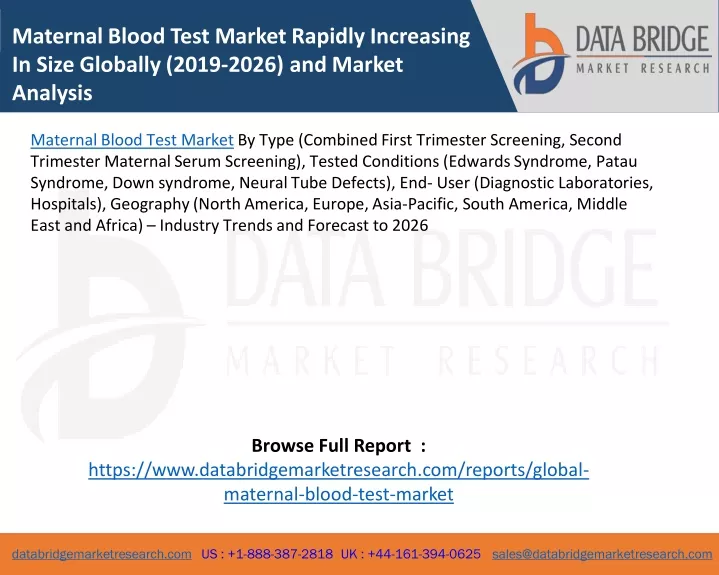 maternal blood test market r apidly increasing