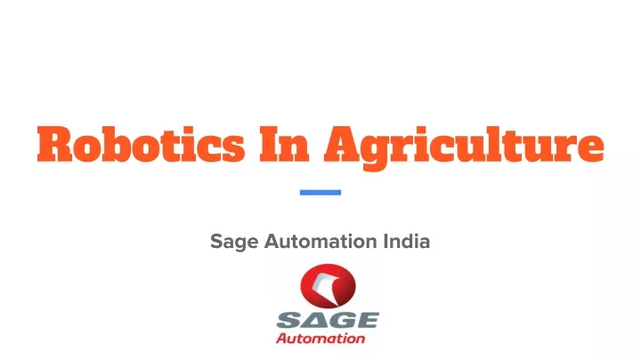 robotics in agriculture
