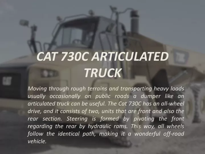 cat 730c articulated truck