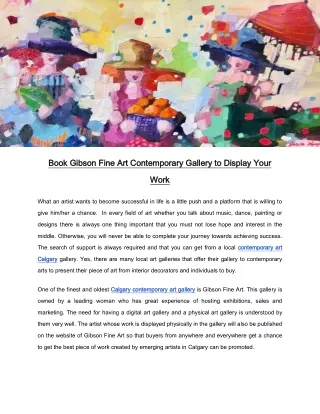 book gibson fine art contemporary gallery