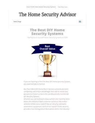 find your ideal home security system