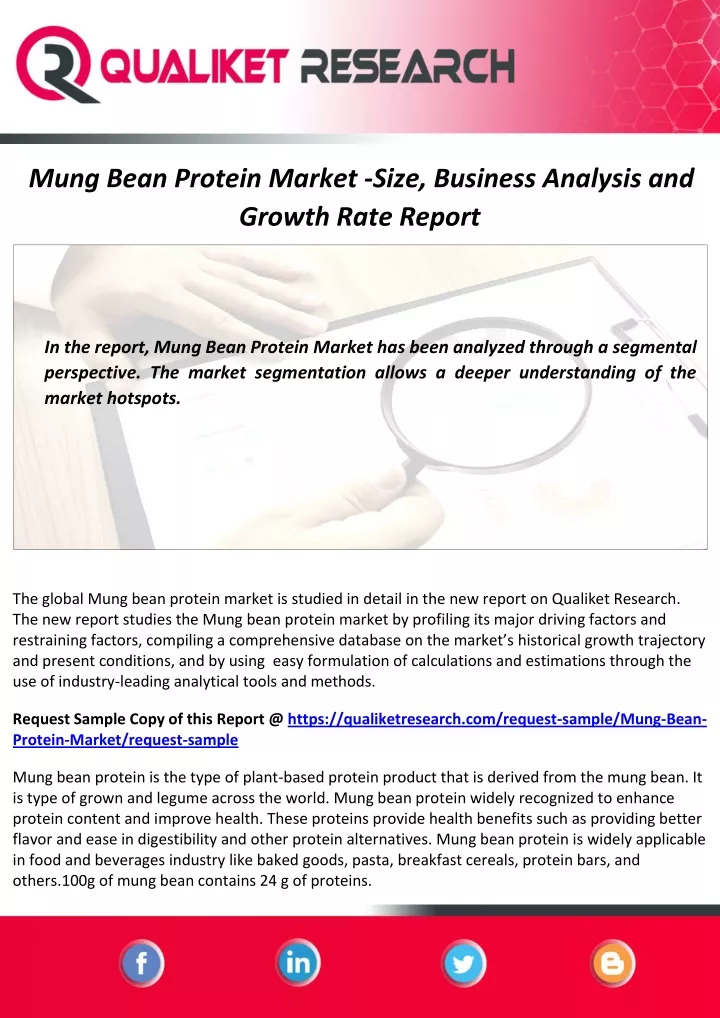 mung bean protein market size business analysis