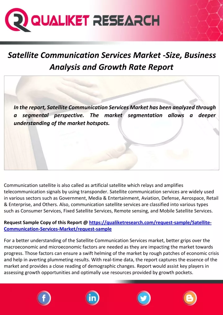 satellite communication services market size