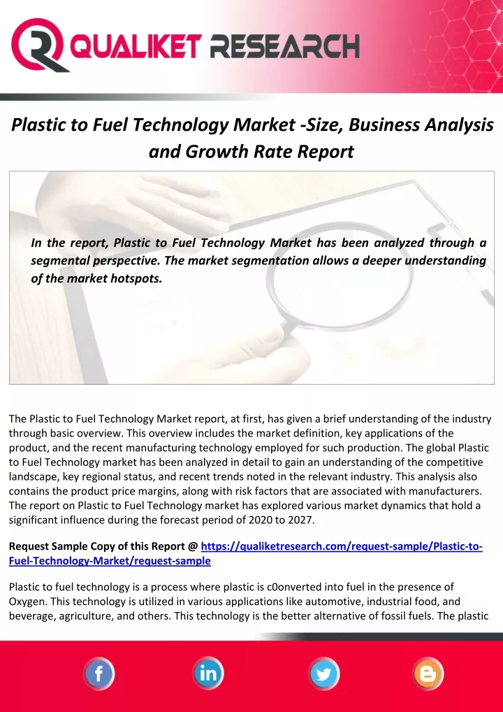 plastic to fuel technology market size business
