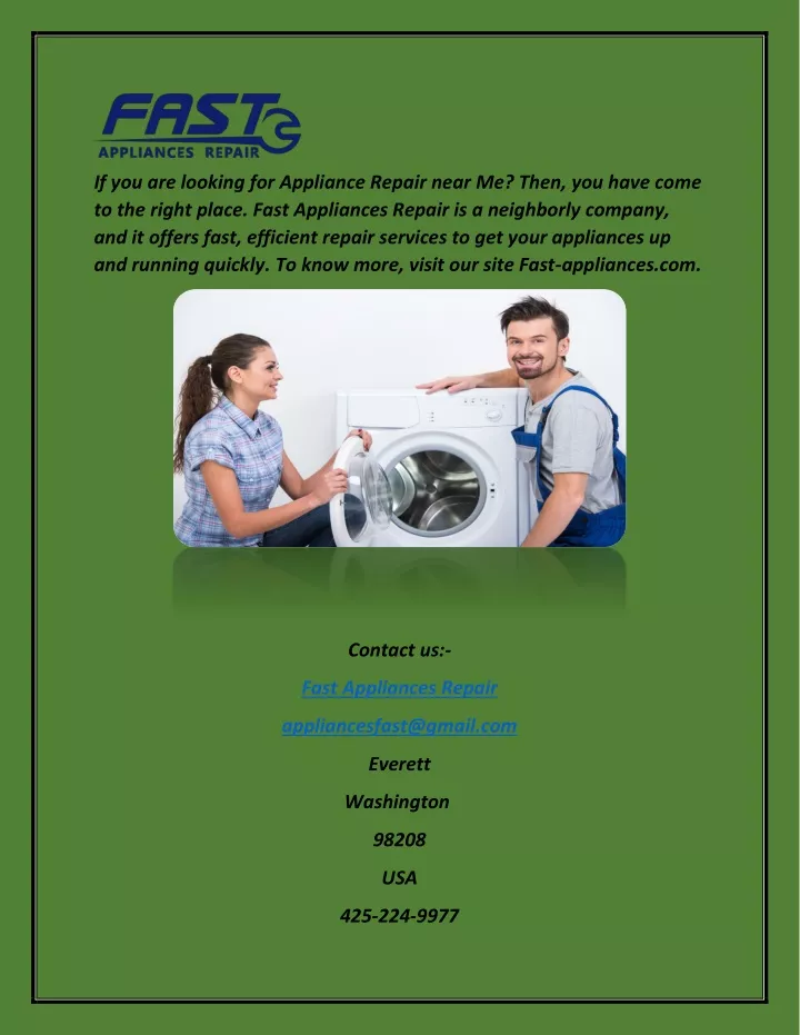 if you are looking for appliance repair near