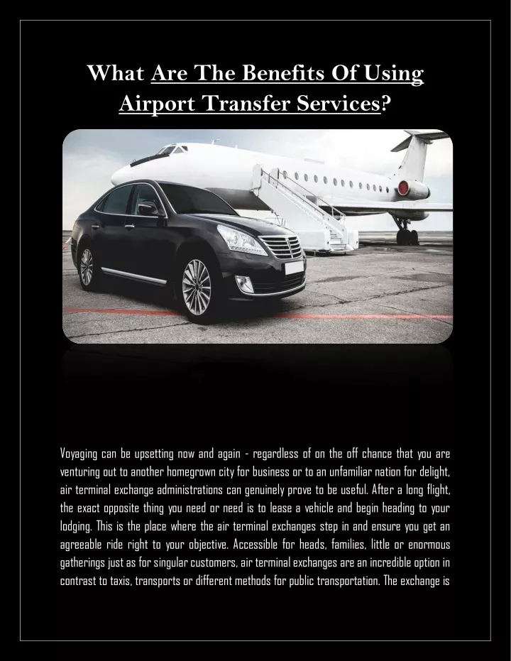 what are the benefits of using airport transfer