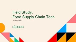 Alpaca Food Supply Chain Field Study