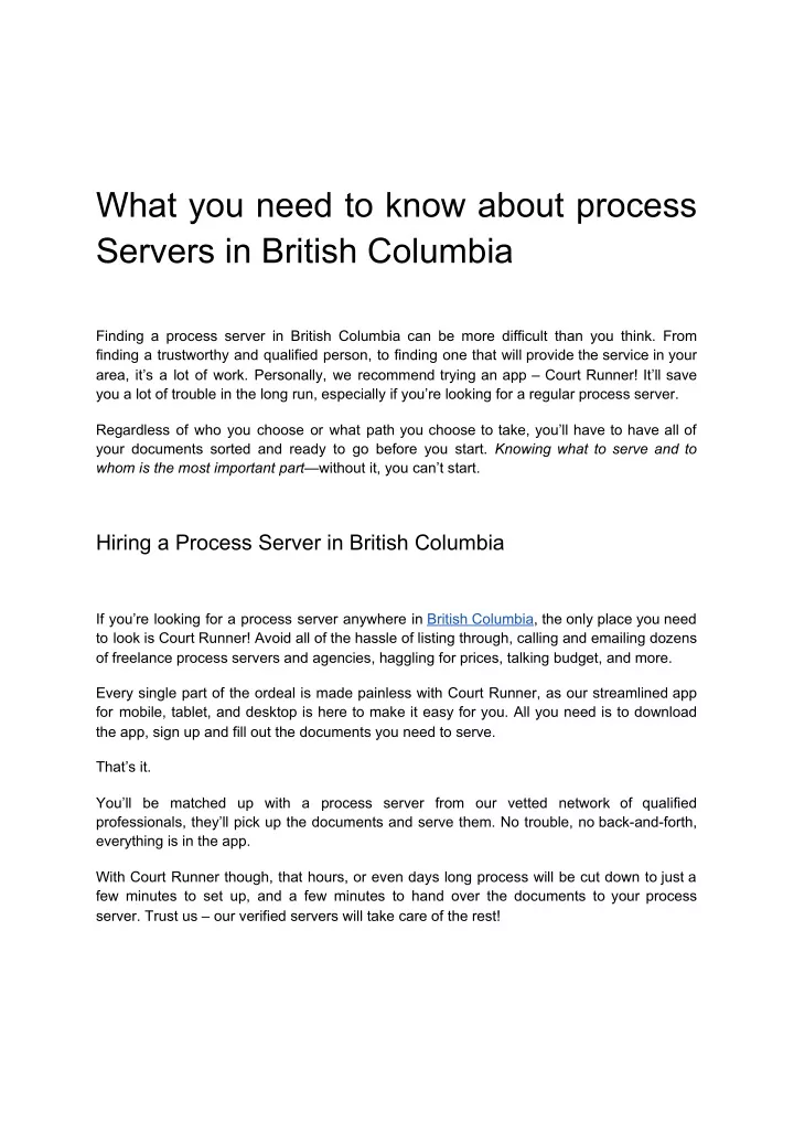 what you need to know about process servers