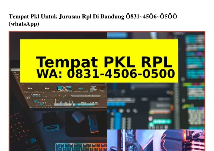 tempat pkl untuk jurusan rpl di bandung