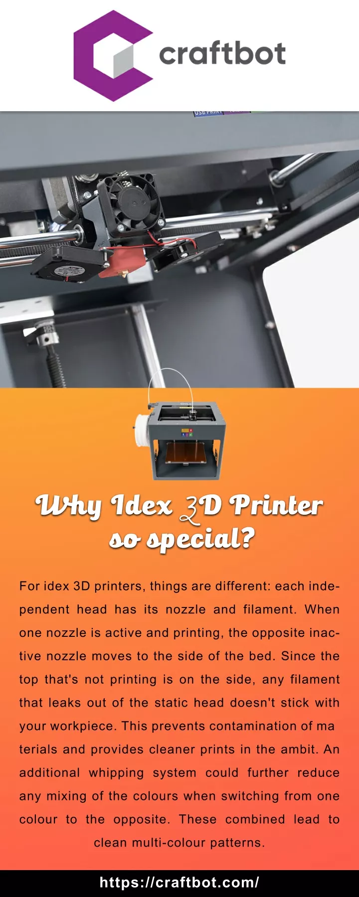 why idex 3 d printer so special
