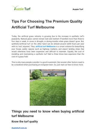 auzzie turf