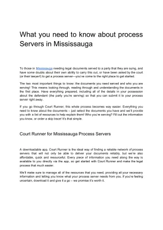 what you need to know about process servers