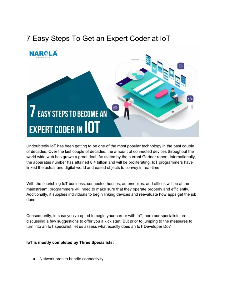 7 easy steps to get an expert coder at iot
