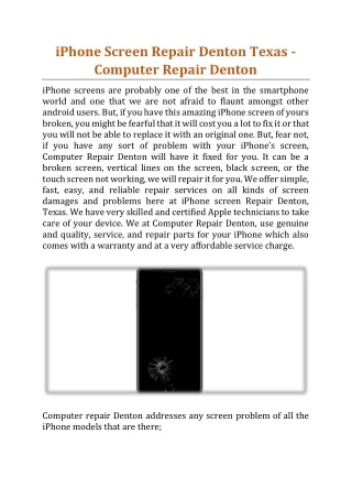 iphone screen repair denton texas computer repair