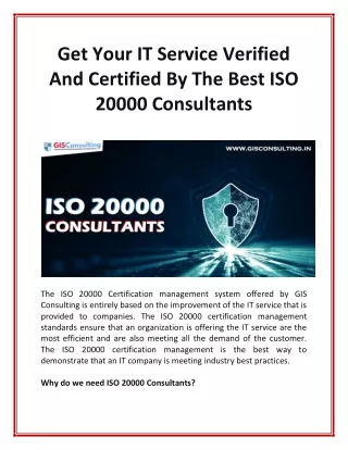 get your it service verified and certified